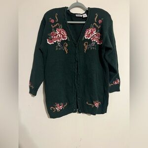 Elegant Floral Embroidered Cardigan